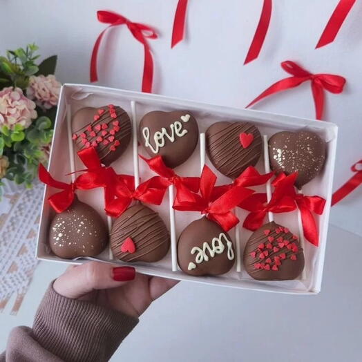 Пирожное эскимо-картошка "love", сердца для любимых, любимой