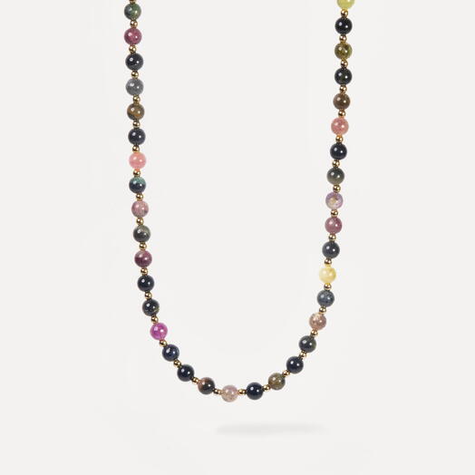 Чокер ожерелье Самшит Турмалин микс 14K 45 см (CHO1055)