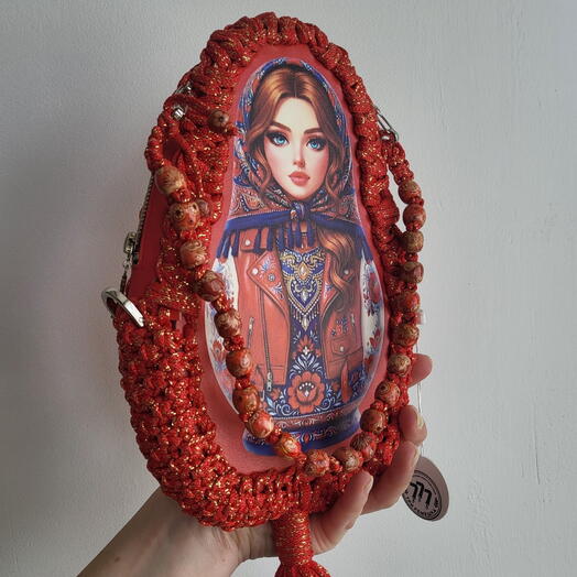 Сумка "Матрёшка" (макраме)