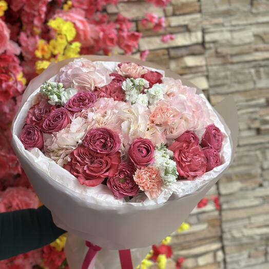 Букет с пионовидными розами 🌸💕
