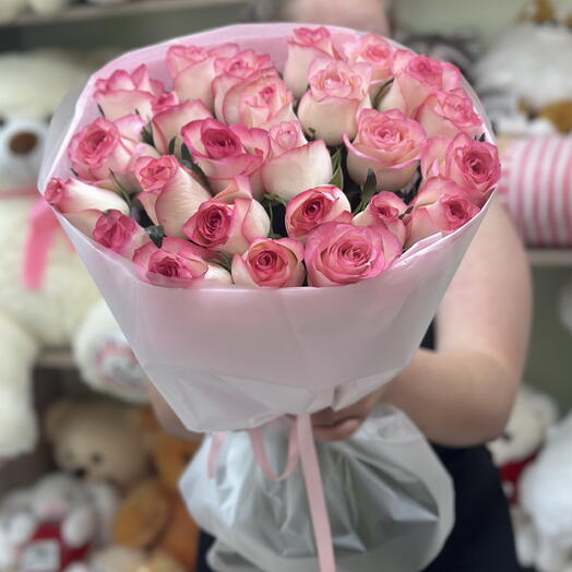 АКЦИЯ ‼️ Моно букет 25 нежных роз 🌸