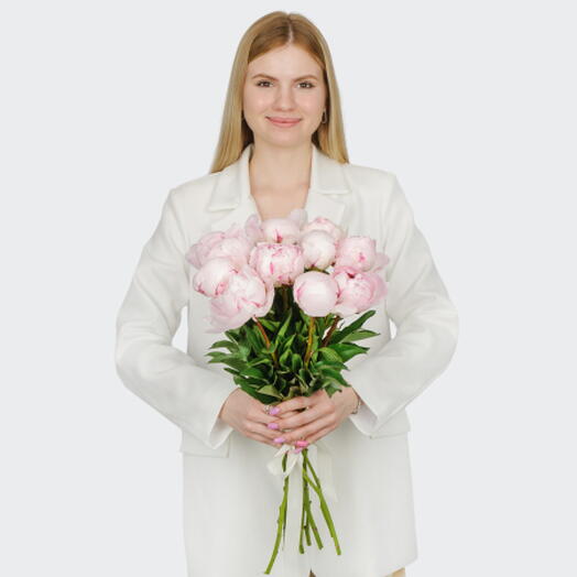 11 розовых пионов🌺