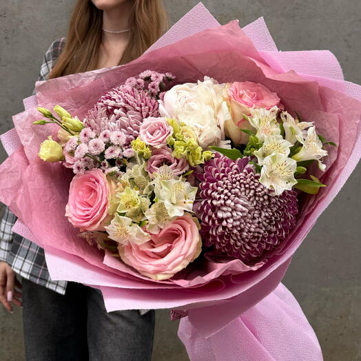 Букет в розовых оттенках💕
