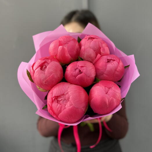 Акция! 7 Пионы Корал Шарм (0006) peony 😍