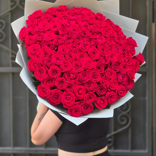 Букет из 101 красной розы🌹