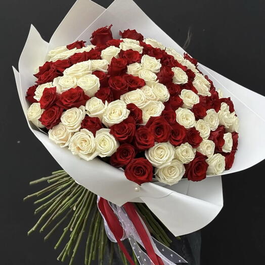 101 Red   White Roses – Timeless Romance