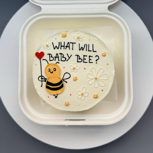 Бенто - торт на гендер - пати с пчелкой "What will baby bee ?" 400 гр