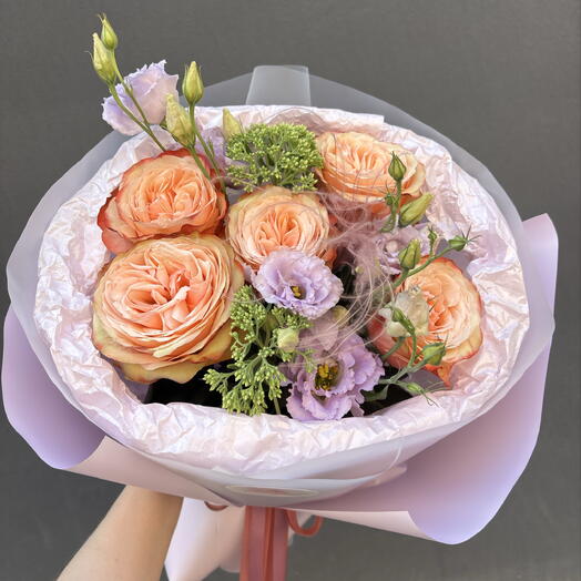 Peach and lavender