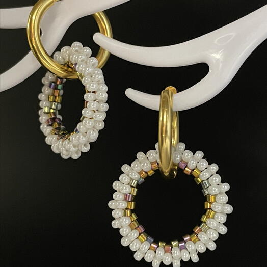 Серьги конго из бисера