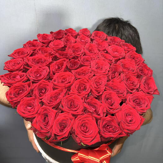 🌹51 КРАСНАЯ РОЗА В КОРОБКЕ — БАРХАТНАЯ БЕЗДНА СТРАСТИ🌹