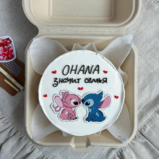Бенто-торт Ohana значит семья