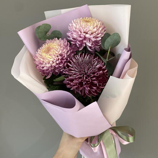 Букет из хризантемы бигуди 💜