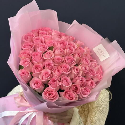 Букет 51 розовая роза 🌷