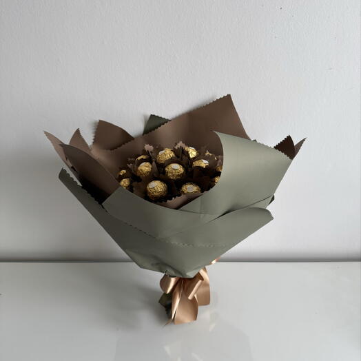 Сладкий букет с конфетами Ferrero, мужской букет, съедобный подарок