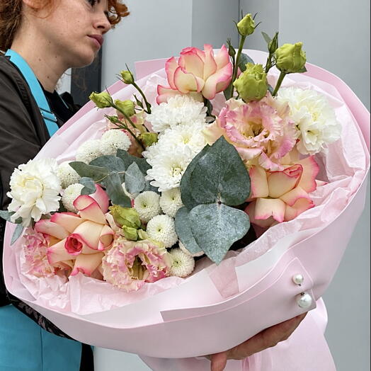 Нежный букет с французской розой 💗