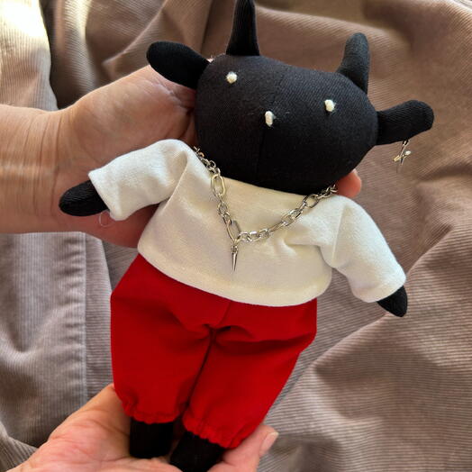 Чёртик Бунтарь 🖤 — игрушка ручной работы в подарочной коробке