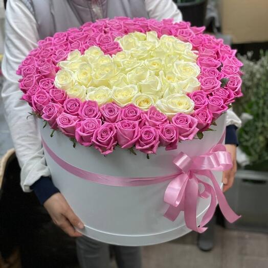 101 roses in a heart box 💖