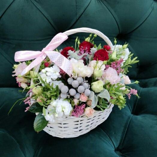 Basket with flowers