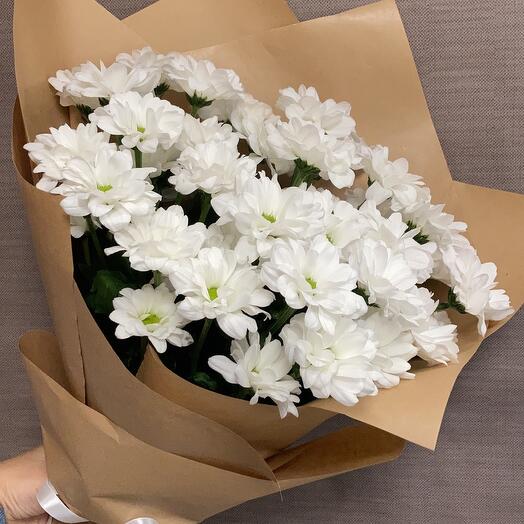 Моно букет из хризантем 💚