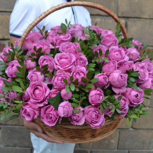 🍀Корзина с цветами💓😍Пионовиднная