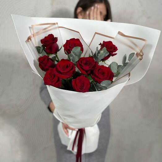 🌹9 красных роз