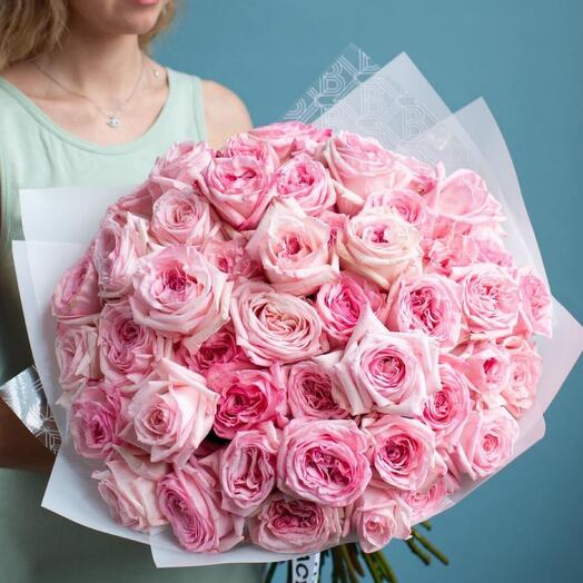 51-Stem Pink Roses bouquet