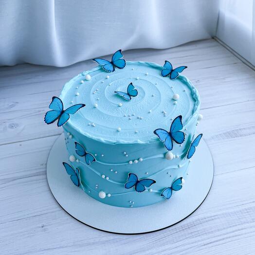 Cake with butterflies