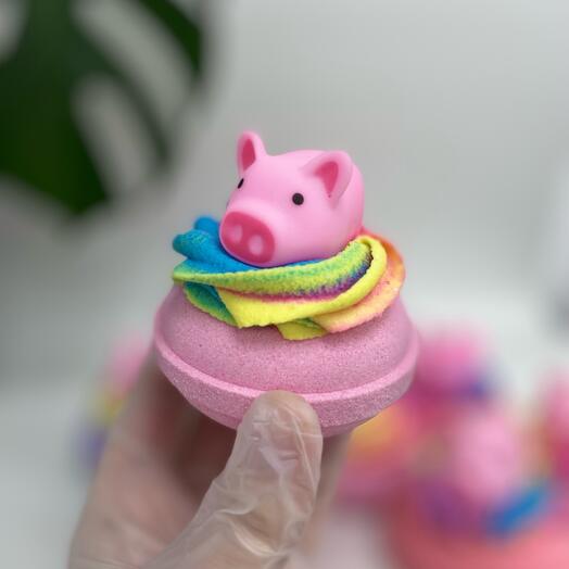 Бомбочка для ванн с резиновой игрушкой