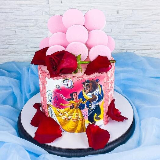 Pastel de La bella y la bestia