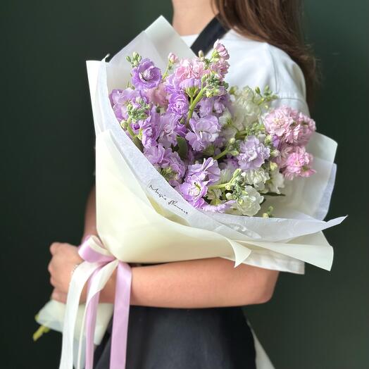 Монобукет из маттиолы 5 шт🌸