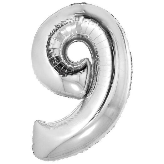 Шар фольгированный цифра "9"