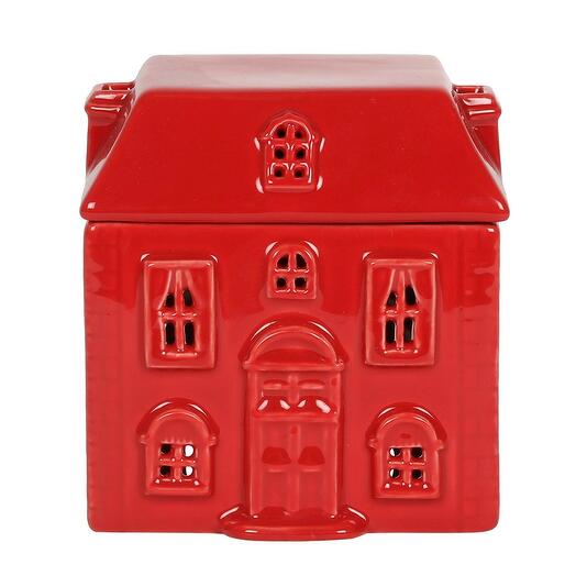 Red Ceramic House Wax Burner