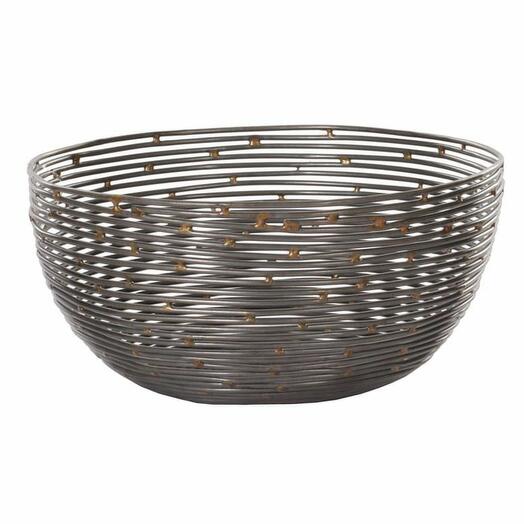 Gold wire bowl h 6,6 cm