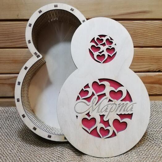 Подарочная шкатулка "8 марта"