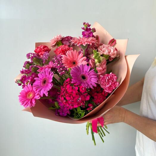 Bouquet with bright flowers