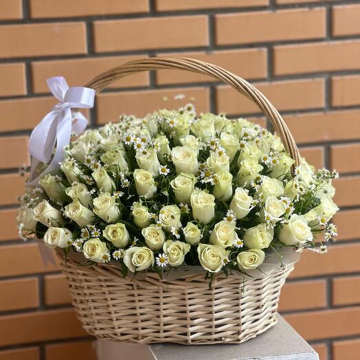 Корзина с розами