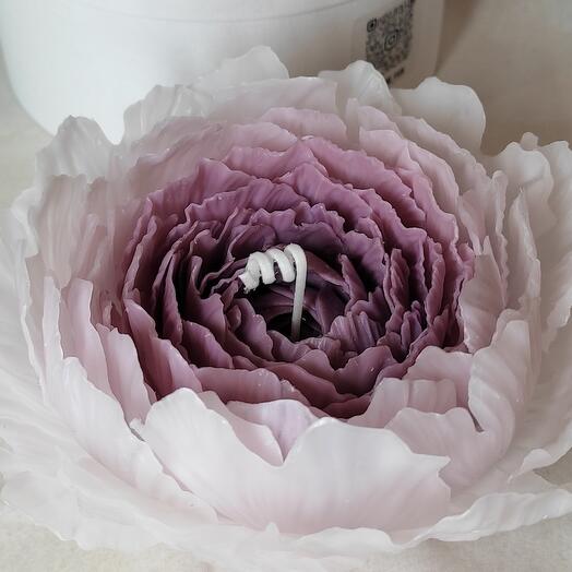 Пионовидная роза из пчелиного воска 💜