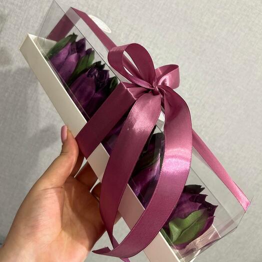 Тюльпаны из зефира (сиреневые)