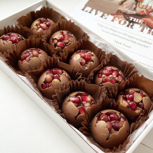 Chocolate-covered pomegranate