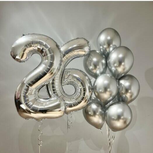 Набор воздушных шаров с гелием, цифры на выбор