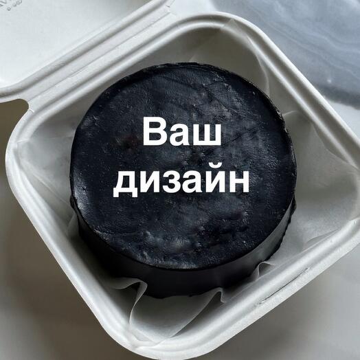 Черный бенто торт с вашим дизайном
