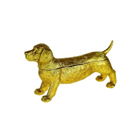 Dachshund box, gold