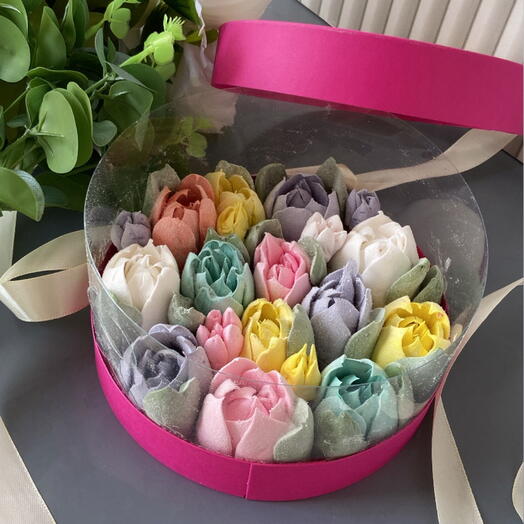 Зефирное ассорти 🌷 в подарочной коробке💕