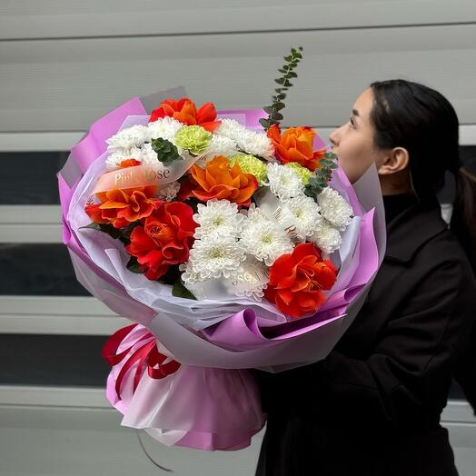 Яркий букет цветов