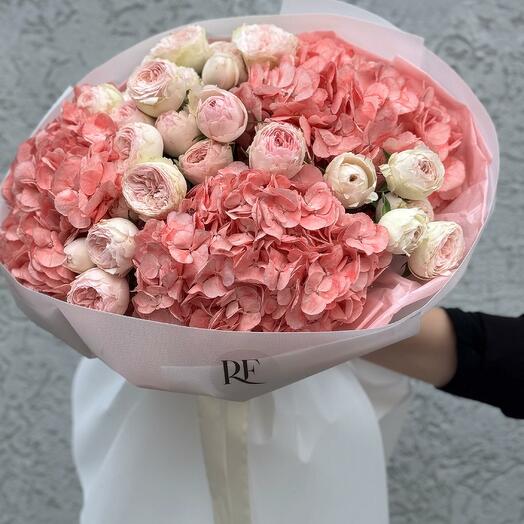 Букет из гортензий "Мне нравится"