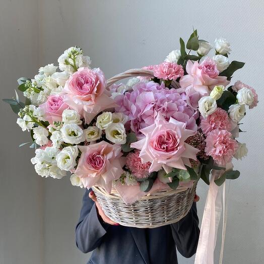 Gorgeous flowers in a basket