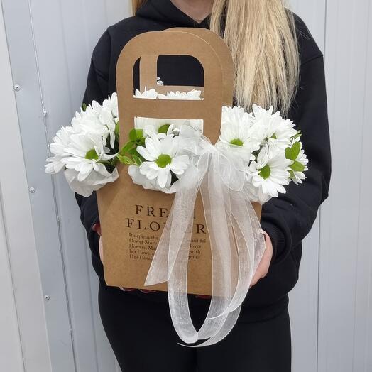 Сумка с хризантемой ромашковой