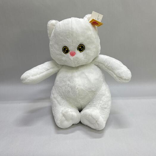 Мягкая игрушка белый кот