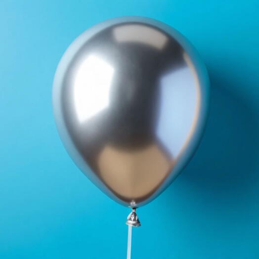 Латекс шар гелий 30см, серебро хром. Latex helium balloon 30sm silver, chrome
