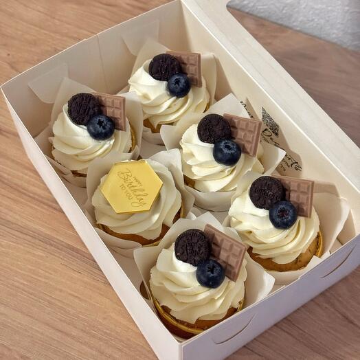 Капкейки 6 шт «happy birthday»